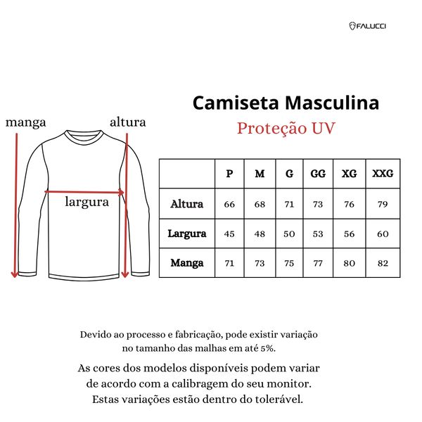 Camiseta Proteção Uv manga longa